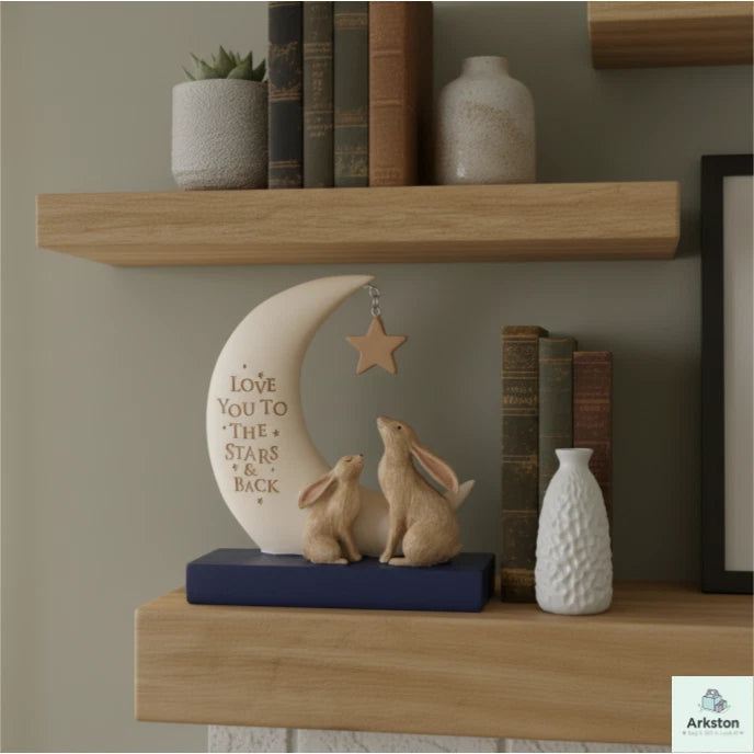 Moon and Rabbits Decorative Ornament