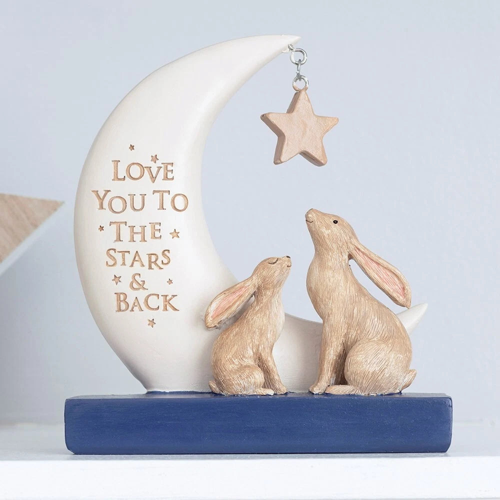 Moon and Rabbits Decorative Ornament