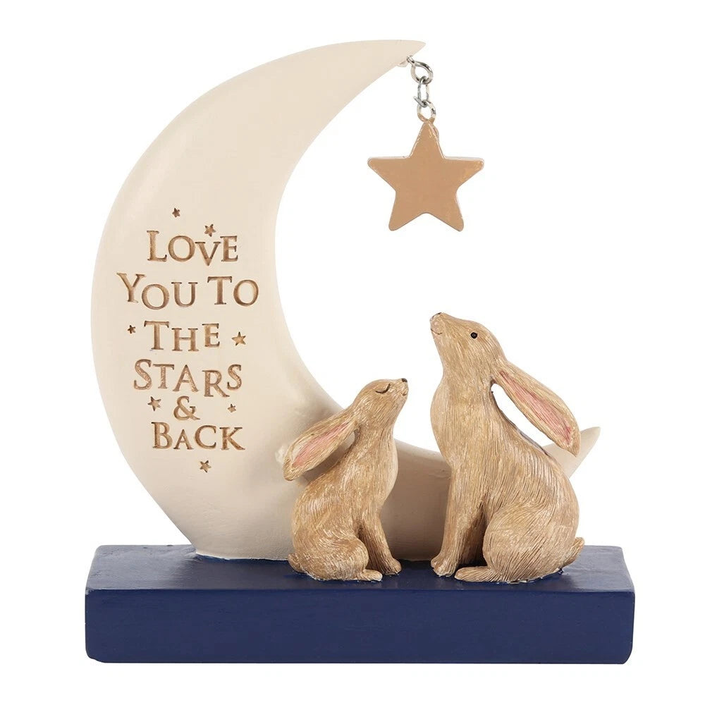Moon and Rabbits Decorative Ornament