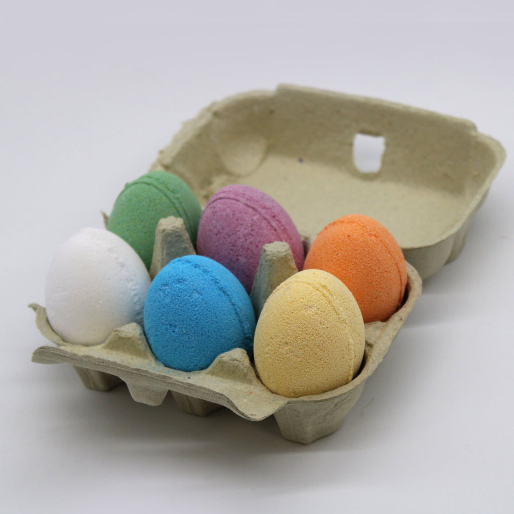 6 Bath Eggs in a Tray - Banana