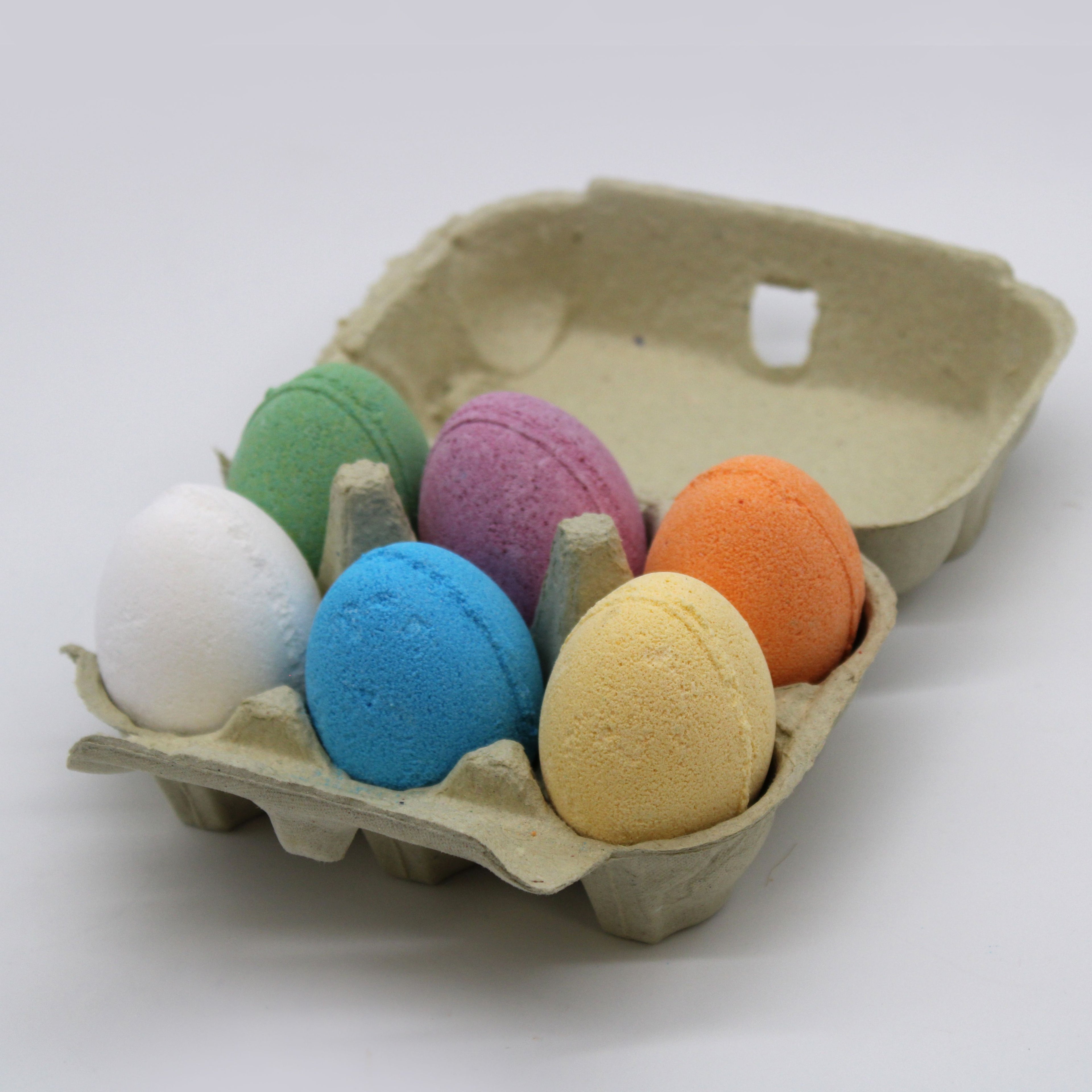6 Bath Eggs in a Tray - Coconut