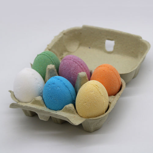 6 Bath Eggs in a Tray - Coconut